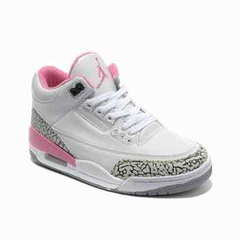Acheter chaussure jordan femme 3 blanc rose ciment pas chere